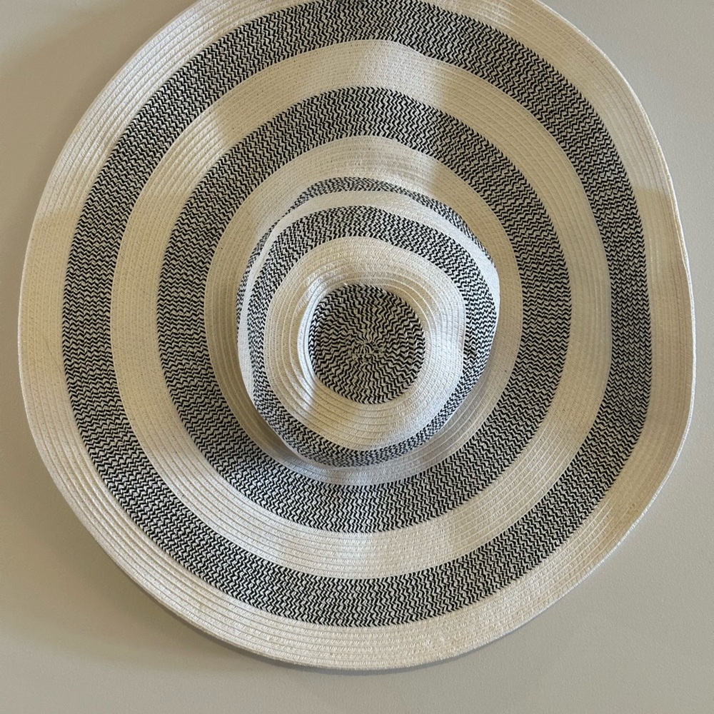 Striped Black and White Sun Hat